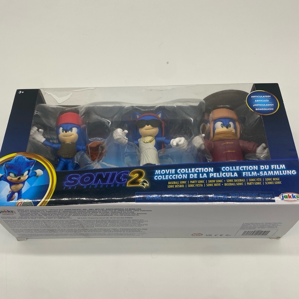 Sonic the Hedgehog 2 Action Figure Set - Blue, Red, Brown